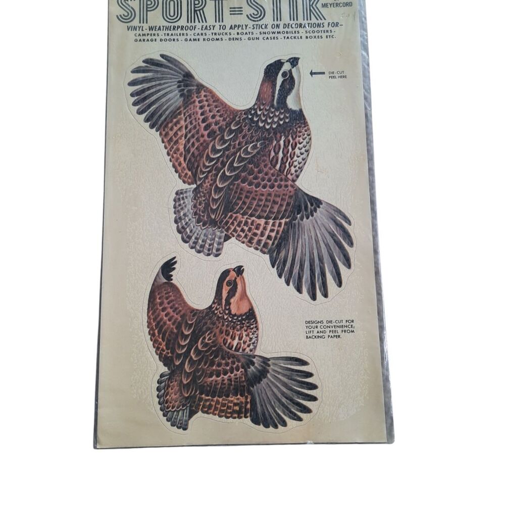 Vintage Quail Vinyl Wall Decal - Brown/Black